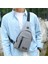 Grey1 Göğüs Çantası Moda Yeni Düz Renk Erkek Göğüs Çantası Açık Rahat Moda Bir Omuz Crossbody Çanta Su Geçirmez Tek Omuz Çantası (Yurt Dışından) 4