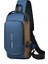 Mavi Polarshe Erkekler Çok Fonksiyonlu Anti Hırsızlık USB Omuzdan Askili Çanta Erkek Crossbody Messenger Seyahat Sling Göğüs Çanta Paketi Çapraz Vücut Çanta (Yurt Dışından) 1