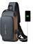 Mavi Polarshe Erkekler Çok Fonksiyonlu Anti Hırsızlık USB Omuzdan Askili Çanta Erkek Crossbody Messenger Seyahat Sling Göğüs Çanta Paketi Çapraz Vücut Çanta (Yurt Dışından) 5