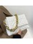 Beyaz 22X16X6CM Eşkenar Dörtgen Zincir Küçük Kadın Çantası Yeni Moda Trendy Doku Tek Omuz Çantası Basit Batı Tarzı Messenger Küçük Kare Çanta (Yurt Dışından) 1