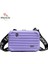 A12 1 Adet Bagaj Küçük Çanta Kadın Çocuk Crossbody Omuz Çantası Moda Kişilik El Mini Bavul Tarzı Kutu Küçük Kare Çanta (Yurt Dışından) 2