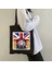 B 48 35X40CM Londra Köprüsü Big Ben Ingiltere Bayrağı Haritası Omuz Alışveriş Kanvas Tote Çanta Manzara Skyline Birleşik Krallık Ingiliz Kadın Çanta (Yurt Dışından) 1