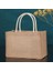 L-25X25X15CM Moda Çuval Bezi Bez Çantalar Boş Jüt Plaj Alışveriş Çantası Vintage Yeniden Kullanılabilir Hediye Saplı Çantalar Taşınabilir Kadın Alışveriş Çantası (Yurt Dışından) 1