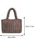 Kahve Moda Peluş Tote Çanta Rahat Üst Çanta Katı Kabarık Omuz Çantası Büyük Kapasiteli Kürklü Alışveriş Çantası Şık Seyahat Kılıfı Çanta (Yurt Dışından) 1