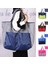 Gri Yeni Büyük Katlanır Alışveriş Çantası Büyük Kapasiteli Taşınabilir Yeniden Kullanılabilir Su Geçirmez Bakkal Moda Omuz Çanta Seyahat Paket Servis Çantası (Yurt Dışından) 5