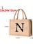 L-33X24X12CM Not Adı Veya Logo Özel Ad Jüt Çanta Kişiselleştirilmiş A-Z Çuval Bezi Logo Baskı Alışveriş Çantası Tote Butik Küçük Işletme Hediyesi Kızlar Gezisi Düğün (Yurt Dışından) 1