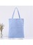 Açık Mavi Moda Düz Renk Tote Çanta Bej ve Siyah Alışveriş Orijinal Unisex Seyahat Kanvas Çantalar Eko Katlanabilir Alışveriş Tote Büyük Tote (Yurt Dışından) 1