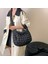 Siyah C 32X27X12CM Kadın Kapitone Çanta Kirpi Tote Çanta Yastıklı Kabarık Crossbody Çanta Büyük Kapasiteli Messenger Hobo Çanta Naylon Kabarcıklar Bulut Çanta 2023 (Yurt Dışından) 2