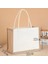 3-32X22X13CM Vintage Bambu Jüt Çanta Su Geçirmez Çuval Bezi Tote Çanta Rahat Büyük Kapasiteli Bej Çanta Taşınabilir Plaj Seyahat Organizatör Çantaları (Yurt Dışından) 1
