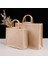 3-32X22X13CM Vintage Bambu Jüt Çanta Su Geçirmez Çuval Bezi Tote Çanta Rahat Büyük Kapasiteli Bej Çanta Taşınabilir Plaj Seyahat Organizatör Çantaları (Yurt Dışından) 3