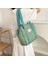 Green Liberty Tote Liberty Kapitone Kadın Pamuk Çanta Taşınabilir Tuval Sevimli Kitaplar Omuz Çantası Fermuar Büyük Tote Kızlar Yumuşak Bez Alışveriş Çantaları (Yurt Dışından) 1