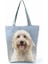 HL8755 Altın Doodle Sevimli Altın Doodle Alışveriş Çantaları Katlanabilir Bakkaliye Kadın Çanta Hayvan Köpek Kaleci Tote Çanta Büyük Kapasiteli Omuz Çantaları (Yurt Dışından) 1