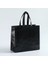 Siyah 28X32X12CM Dokunmamış Kumaş Alışveriş Çantası Bakkal Çantası Degrade Katlanır Çanta Eko Çanta Paket Servis Çantası Su Geçirmez Depolama Yeniden Kullanılabilir Alışveriş Kesesi (Yurt Dışından) 1