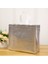 Siyah 28X32X12CM Dokunmamış Kumaş Alışveriş Çantası Bakkal Çantası Degrade Katlanır Çanta Eko Çanta Paket Servis Çantası Su Geçirmez Depolama Yeniden Kullanılabilir Alışveriş Kesesi (Yurt Dışından) 4