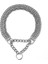 SL207B Stili 2.0MMX40CM Metal Demir Çift Üç Sıralı Köpek Zinciri Yaka Ayarlanabilir Şerit P-Tipi Pet Yaka Zinciri Büyük Köpek Tasmaları Kolye Martingale (Yurt Dışından) 3