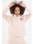 Comfort Kadın Kapşonlu Uzun Kol Pudra Tracktop 22972 3