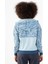 Comfort Kadın Kapşonlu Uzun Kol Sisli Mavi Tracktop 21450 2