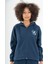 Comfort Kadın Kapşonlu Uzun Kol Navy Tracktop 22972 1