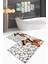 3D Dijital Baskılı Kaymaz Taban Yıkanabilir Ikili Banyo Takımı Klozet Takımı, N-Klozet-45-Kahve, 3