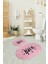 Dijital Baskılı Kaymaz Yıkanabilir Bath Oval Banyo Takımı Klozet Takımı, N-O-Klozet-09-Pembe, 2