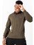 Regular Erkek Polo Yaka Uzun Kol Haki Sweatshirt 22432 1