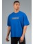 Oversize Erkek Bisiklet Yaka Saks T-shirt 3