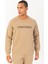 Regular Erkek Bisiklet Yaka Reglan Kol Açık Vizon Sweatshirt 22405 1