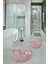 3D Dijital Baskılı Kaymaz Taban Yıkanabilir Yuvarlak Ikili Banyo Takımı, N-Y-Klozet-16-Mavi, 2