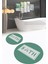 Dijital Baskılı Kaymaz Yıkanabilir Bath Yuvarlak Ikili Banyo Takımı, N-Y-Klozet-07-Yeşil, 2