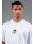 Oversize Erkek Bisiklet Yaka Beyaz- T-shirt 3