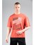 Oversize Erkek Bisiklet Yaka Kiremit T-shirt 1