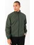 Regular Erkek Dik Yaka Takma Kol Yeşil Ceket 21871 3