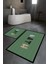Dijital Baskılı Kaymaz Yıkanabilir Bath Ikili Banyo Takımı Klozet Takımı, N-Klozet-08-Yeşil, 1