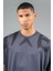 Oversize Erkek Bisiklet Yaka Antrasit- T-shirt 5