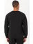 Sportswear Regular Erkek Bisiklet Yaka Reglan Kol Basic Siyah-Siyah Sweatshirt 22405 2