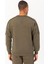 Sportswear Comfort Erkek Bisiklet Yaka Uzun Kol Basic Açık Haki Sweatshirt 21828 2