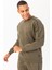 Sportswear Comfort Erkek Bisiklet Yaka Uzun Kol Basic Açık Haki Sweatshirt 21828 3