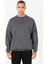 Sportswear Oversize Erkek Bisiklet Yaka Uzun Kol Basic Antrasit Sweatshirt 21822 4