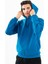 Comfort Erkek Kapşonlu Düşük Kol Gece Mavisi Sweatshirt 22678 2