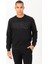 Sportswear Comfort Erkek Bisiklet Yaka Uzun Kol Basic Siyah Sweatshirt 22336 2