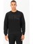 Sportswear Comfort Erkek Bisiklet Yaka Uzun Kol Basic Siyah Sweatshirt 22336 3