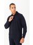 Sportswear Regular Erkek Polo Yaka Takma Kol Basic Lacivert Sweatshirt 22395 1