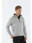 Regular Erkek Kapşonlu Uzun Kol Gri Melanj Tracktop 10072 3