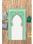 Dijital Baskılı Kaymaz Yıkanabilir (70X130) Hediyelik Namazlık Seccade, N-Seccade-27-Yeşil, 2