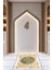 Dijital Baskılı Kaymaz Yıkanabilir (70X130) Hediyelik Namazlık Seccade, N-Seccade-37-Gold, 5