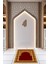Dijital Baskılı Kaymaz Yıkanabilir (70X130) Hediyelik Namazlık Seccade, N-Seccade-01-Gold, 2