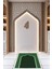 Dijital Baskılı Kaymaz Yıkanabilir (70X130) Hediyelik Namazlık Seccade, N-Seccade-08-Yeşil, 1
