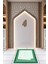 Dijital Baskılı Kaymaz Yıkanabilir (70X130) Hediyelik Namazlık Seccade, N-Seccade-38-Yeşil, 5