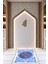 Dijital Baskılı Kaymaz Yıkanabilir (70X130) Hediyelik Namazlık Seccade, N-Seccade-37-Mavi, 5