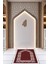 Dijital Baskılı Kaymaz Yıkanabilir (70X130) Hediyelik Namazlık Seccade, N-Seccade-12-Bordo, 1